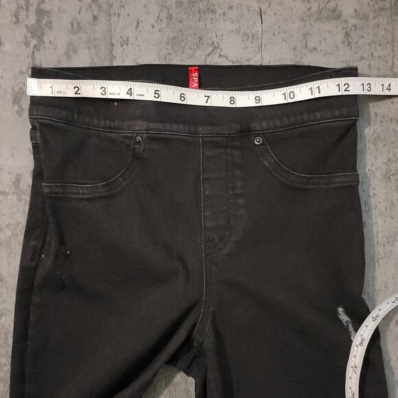 Spanx Distressed Vintage Black Skinny Jeans -Size: XS - Picture 11 of 15